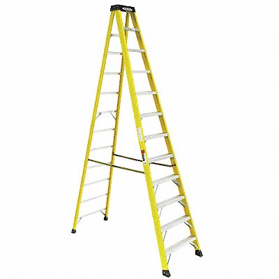 Stepladder Fiberglass 12 ft H 300 lb Cap