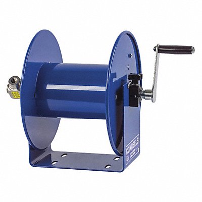 Hand Crank Hose Reel 100 ft 3/8 ID Blue