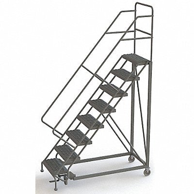 Rolling Ladder 8 Steps Serrated Tread