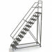 Rolling Ladder 11 Steps Serrated Tread