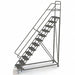 Rolling Ladder 12 Steps Serrated Tread