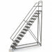 Rolling Ladder 14 Steps Serrated Tread