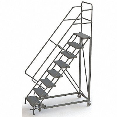 Rolling Ladder 8 Steps Perforated Tread