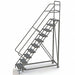 Rolling Ladder 10 Steps Perforated Tread