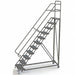 Rolling Ladder 11 Steps Perforated Tread