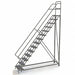 Rolling Ladder 14 Steps Perforated Tread