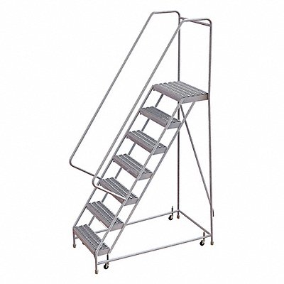 Rolling Ladder 7 Steps Serrated Tread