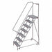 Rolling Ladder 7 Steps Serrated Tread