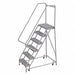 Rolling Ladder 6 Steps Serrated Tread