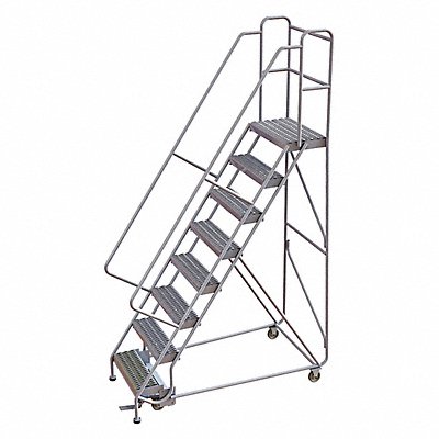 Rolling Ladder 8 Steps Serrated Tread