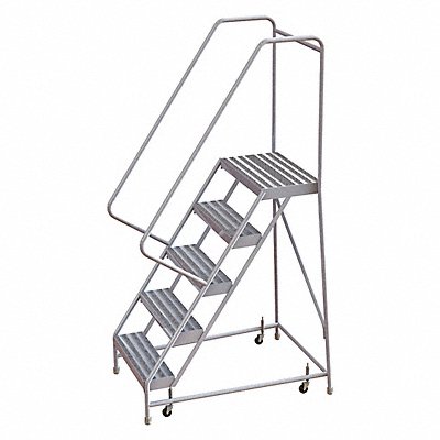 Rolling Ladder 5 Steps Ribbed Tread