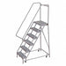 Rolling Ladder 6 Steps Ribbed Tread