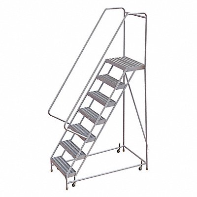 Rolling Ladder 7 Steps Serrated Tread