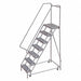 Rolling Ladder 7 Steps Serrated Tread