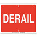 Railroad Sign 12 in x 15 in Red English
