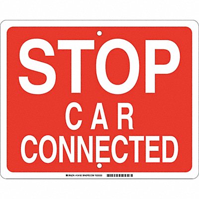 Railroad Sign 12 in x 15 in Red English