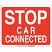 Railroad Sign 12 in x 15 in Red English