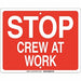 Railroad Sign 12 in x 15 in Red English