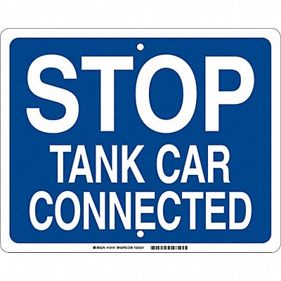 Railroad Sign 12 in x 15 in Blue English