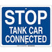 Railroad Sign 12 in x 15 in Blue English