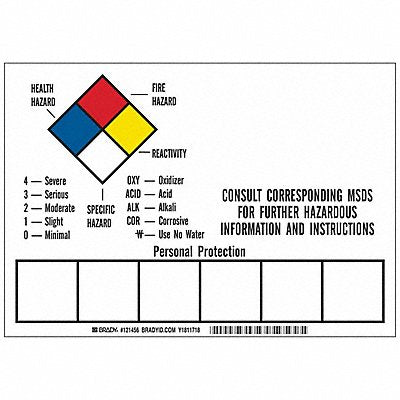 Label 7in. H x 10in. W PK5