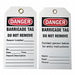Caution Tag 5 3/4in H 3in W Polyest PK25