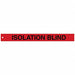 Isolation Blind Tags 2in.Hx20in.W PK25
