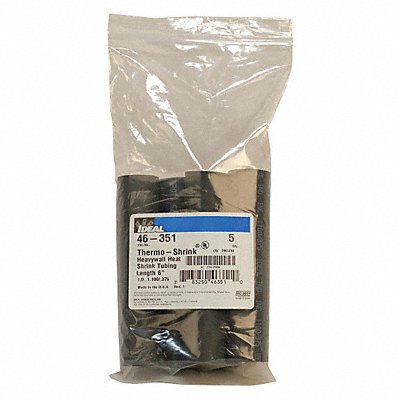 Shrink Tubing 6 in Blk 1.1 in ID PK5