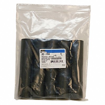 Shrink Tubing 9 in Blk 1.5 in ID PK5