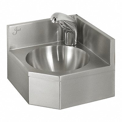 Just Corner Bath Sink Cir 14inx14inx7in