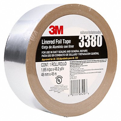 Foil Tape 1 7/8 in x 49 yd Aluminum