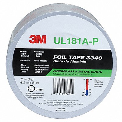 Foil Tape 2 1/2 in x 50 yd Aluminum
