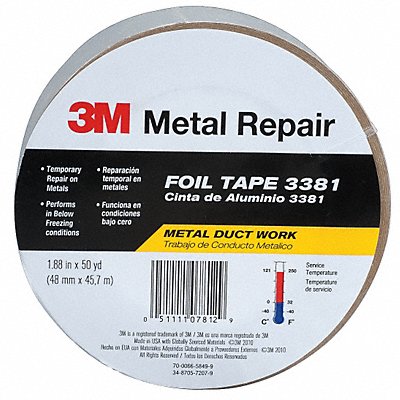 Foil Tape 1 7/8 in x 50 yd Aluminum