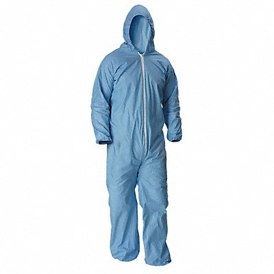 Hooded Coverall w/Boots Blue M PK25