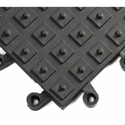 Cleated Tiles Black 18 in x 18 in PK10