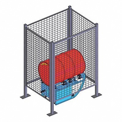 Drum Safety Enclosure BE Steel Gray