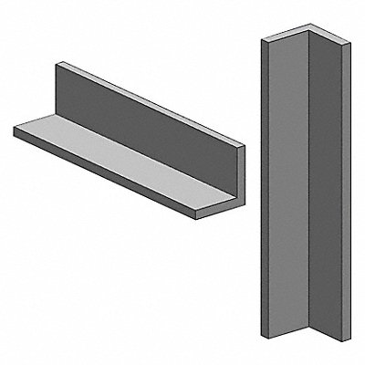 90 Degree Angle Stock SS 7 ft Overall L