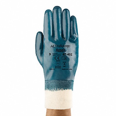 D1533 Coated Gloves Full Wh/Blue 10 11-1/4 PR