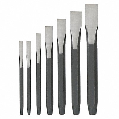 Cold Chisel Set 1/4 To 7/8 7 Pc