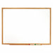 Dry Erase Board Oak Finish 48 x 36 In