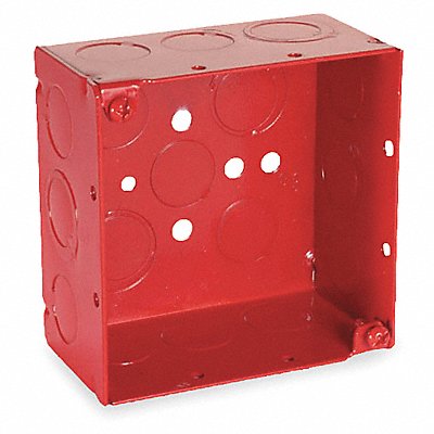 Electrical Box Square 30.3 cu in Red