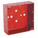 Electrical Box Square 21 cu in Red