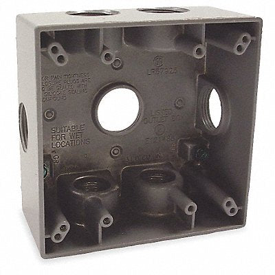 Weatherproof Box 7 Inlets Aluminum