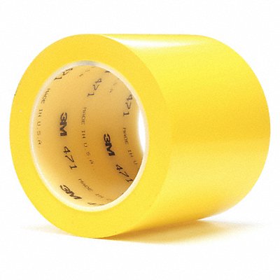 Floor Tape Yellow 4 inx108 ft Roll PK8