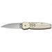 Pkt Knife Lockback Brushed Aluminum Hndl