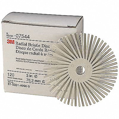 Radial Bristle Disc TA 3In Dia 120G PK40