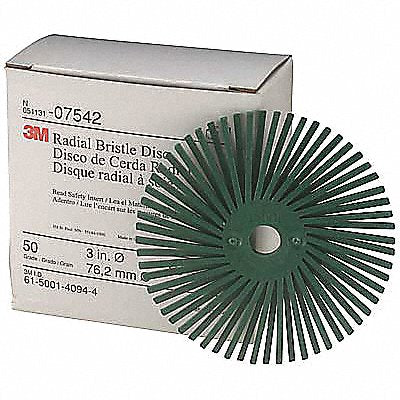 Radial Bristle Disc TA 3 In Dia 50G PK40