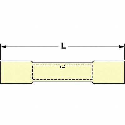 Butt Splice Connector 12-10AWG Yel PK250