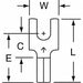 Fork Terminal Block #6 Stud Bare PK1000