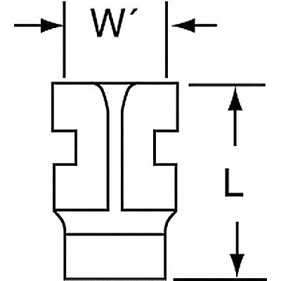 Female Flag Discon Bare 22-18AWG PK1000